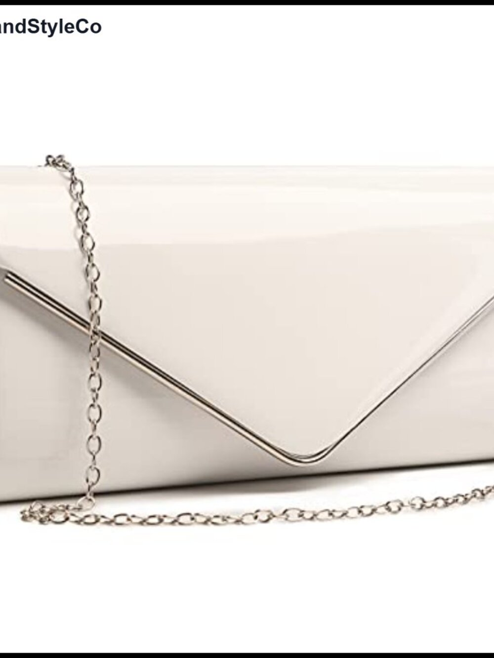 Patent Leather Envelope Clutch Evening Handbag Shoulder Chain Purse Wedding Prom